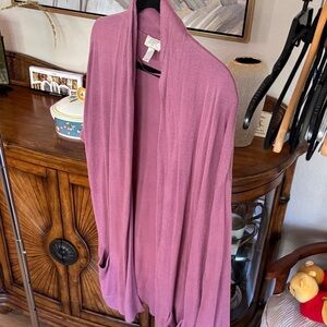 LOFT Women's Purple Cardigan Sweater
